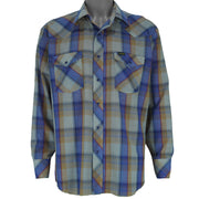 Vintage - Wrangler Plaid Casual Lightweight Shirt 1990s X-Large vintage retro