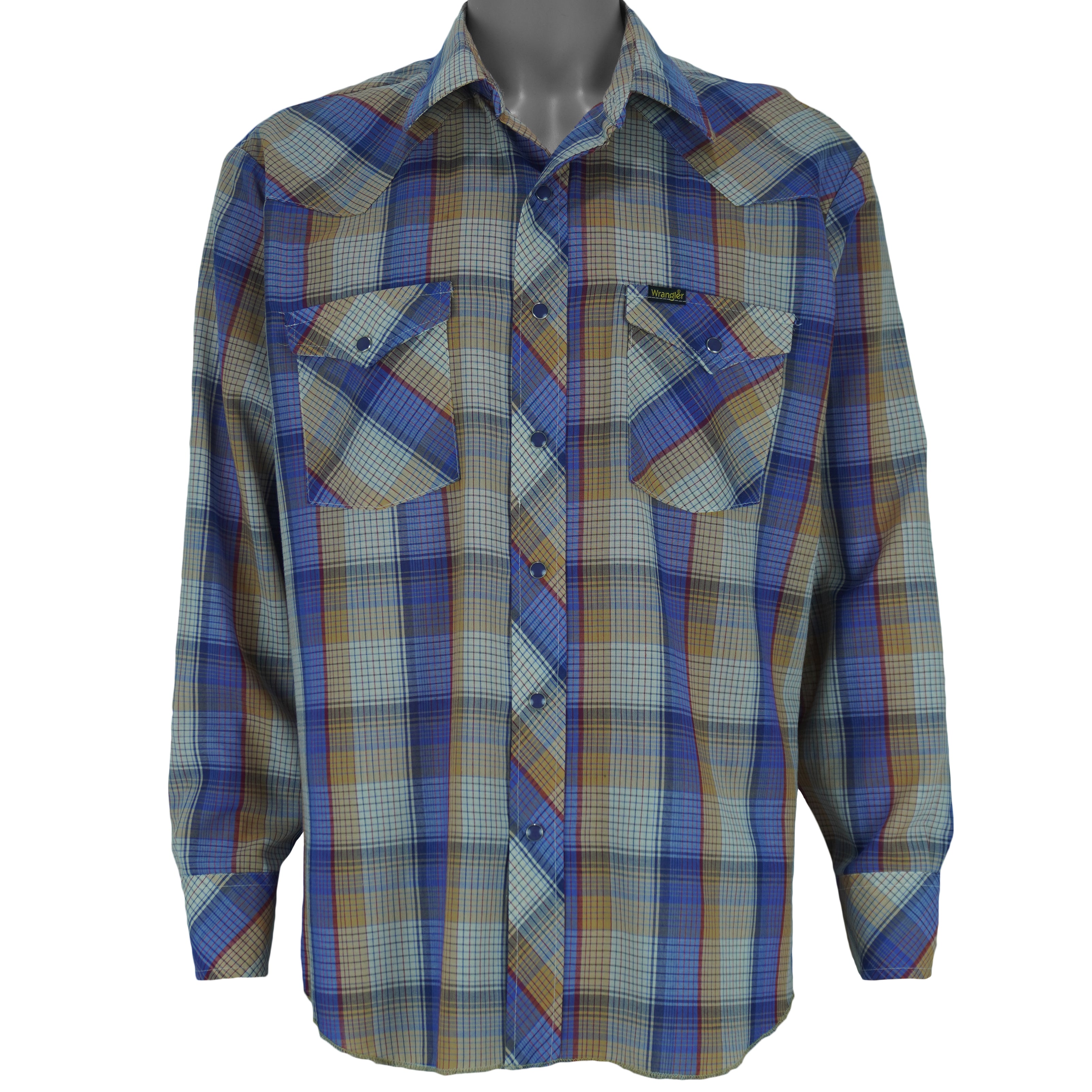 Vintage - Wrangler Plaid Casual Lightweight Shirt 1990s X-Large vintage retro