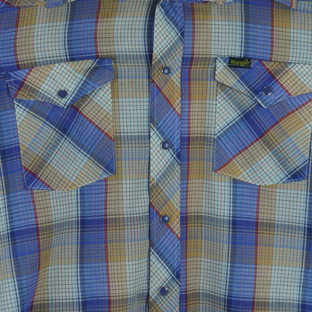 Vintage - Wrangler Plaid Casual Lightweight Shirt 1990s X-Large vintage retro