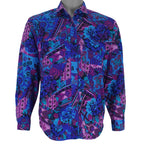 Vintage - Wrangler Vibrant Southwestern Floral Aztec Button-Up Shirt 1990s Medium vintage retro