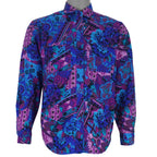 Vintage - Wrangler Vibrant Southwestern Floral Aztec Button-Up Shirt 1990s Medium vintage retro