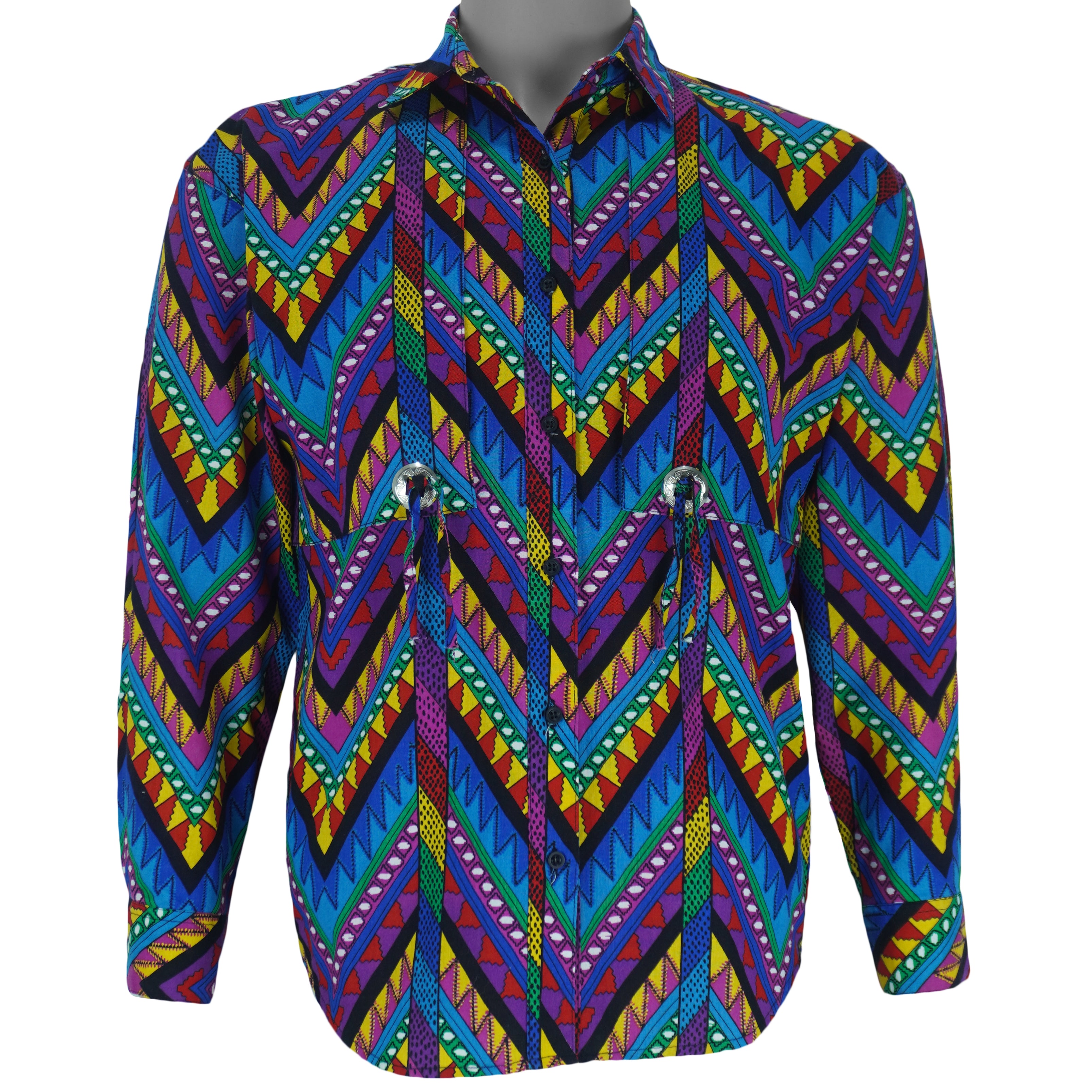 トップス 50s CRAZY TONES Crazy pattern Rayon 50s CRAZY TONES Crazy pattern Rayon