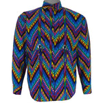 Vintage - Wrangler Multicolor Chevron Geometric Pattern Shirt 1990s Small vintage retro