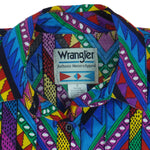 Vintage - Wrangler Multicolor Chevron Geometric Pattern Shirt 1990s Small vintage retro
