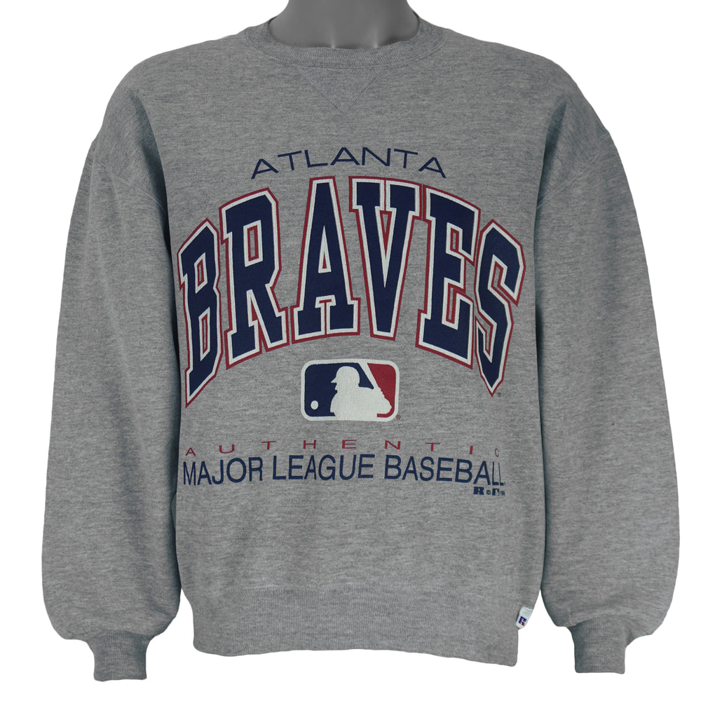 MLB (Russell Athletic) - Atlanta Braves Crew Neck Sweatshirt 1996 Medium vintage retro baseball