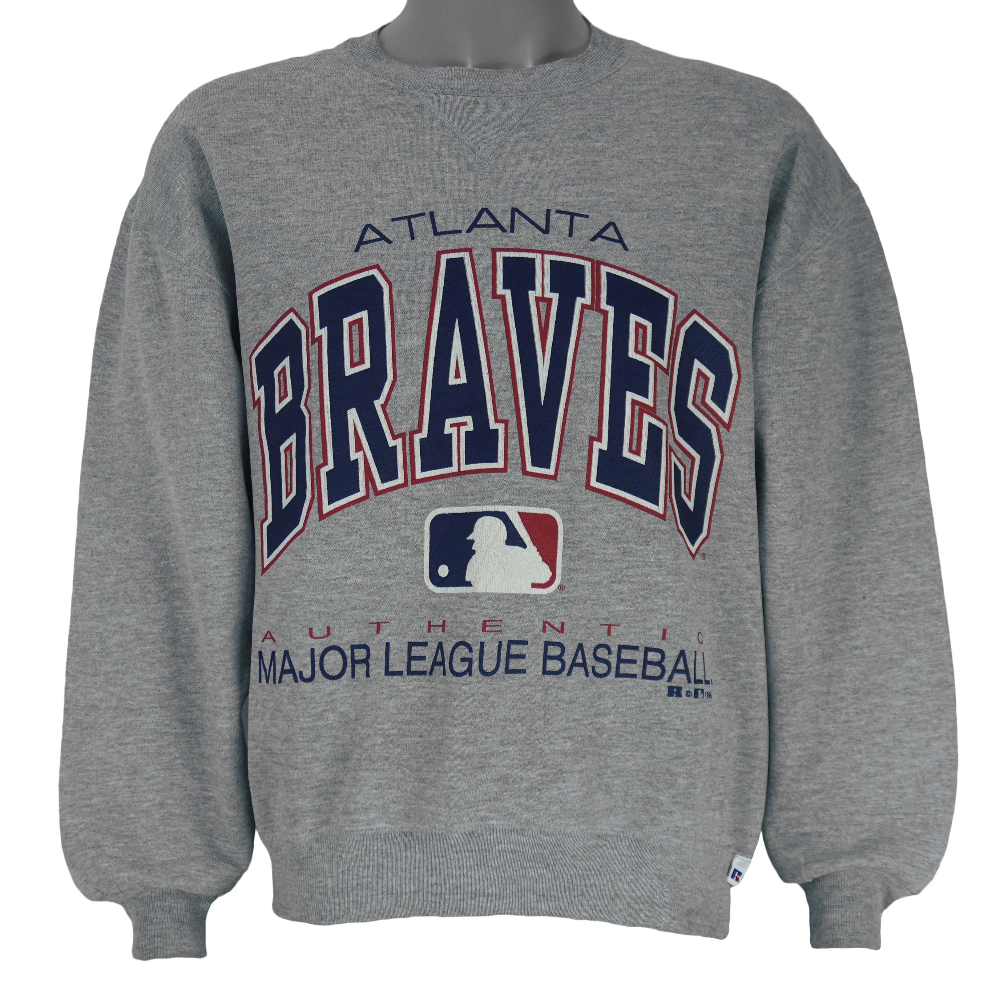 MLB (Russell Athletic) - Atlanta Braves Crew Neck Sweatshirt 1996 Medium vintage retro baseball