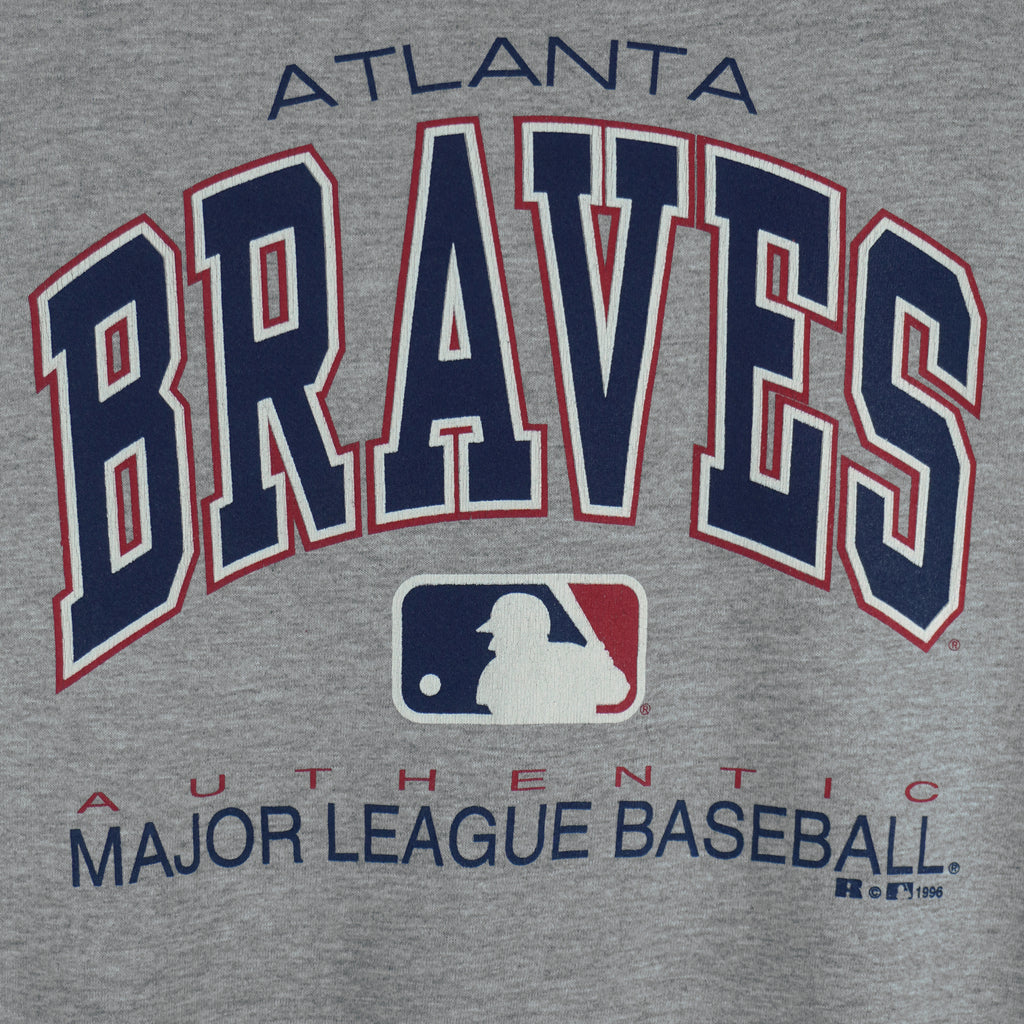 MLB (Russell Athletic) - Atlanta Braves Crew Neck Sweatshirt 1996 Medium vintage retro baseball