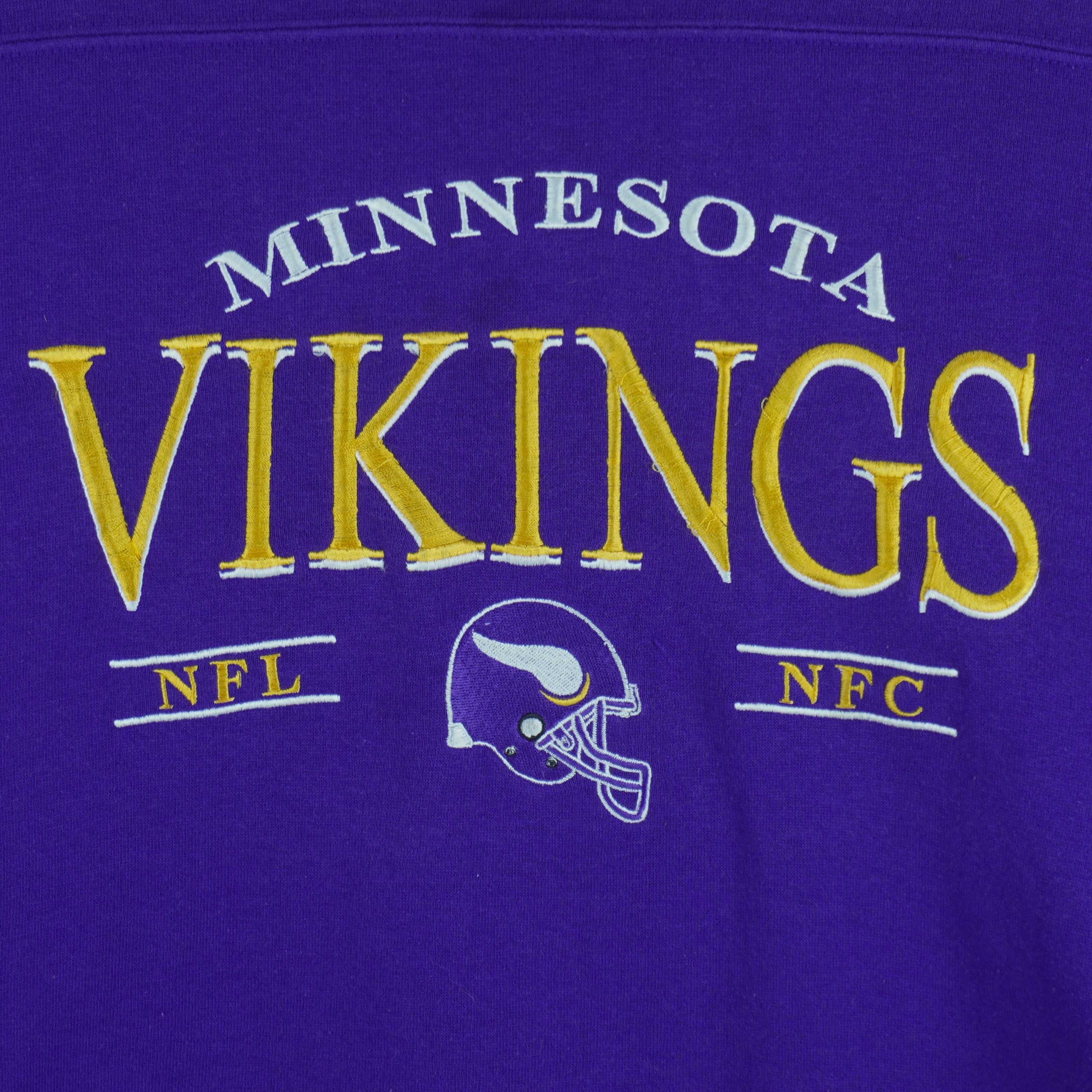 NFL (Lee) - Minnesota Vikings Embroidered Crew Neck Sweatshirt 1990s X-Large vintage retro football