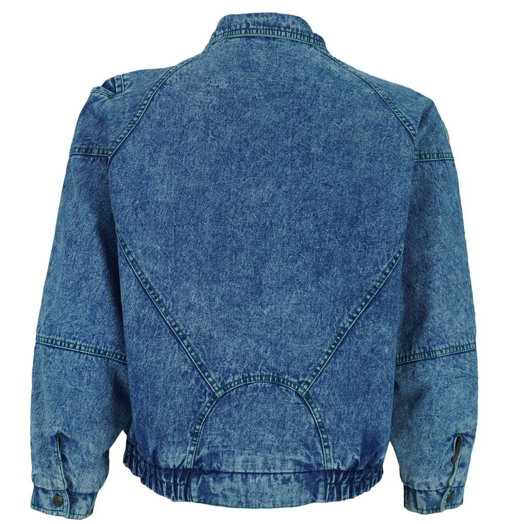 Vintage (Bobson) - Airplane Denim Jacket 1990s Medium vintage retro