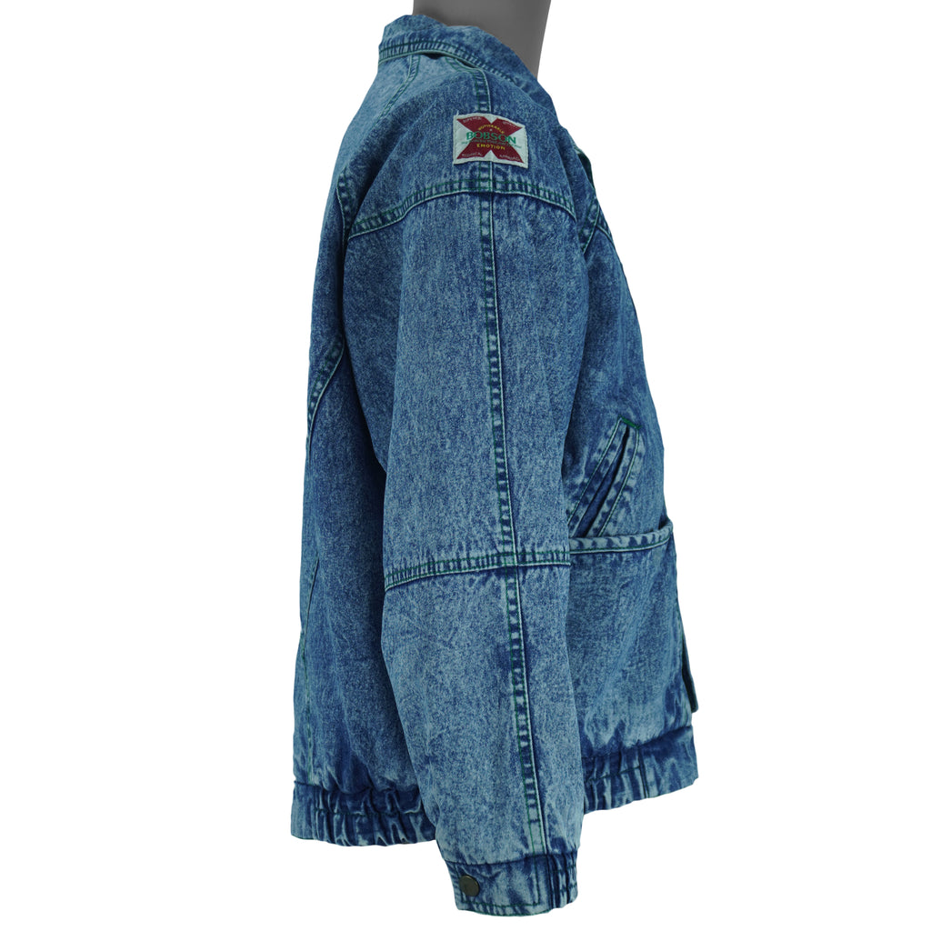Vintage (Bobson) - Airplane Denim Jacket 1990s Medium vintage retro