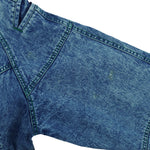 Vintage (Bobson) - Denim Jacket with Airline Print Travel Liner 1990s Medium