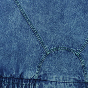 Vintage (Bobson) - Denim Jacket with Airline Print Travel Liner 1990s Medium
