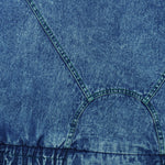 Vintage (Bobson) - Denim Jacket with Airline Print Travel Liner 1990s Medium
