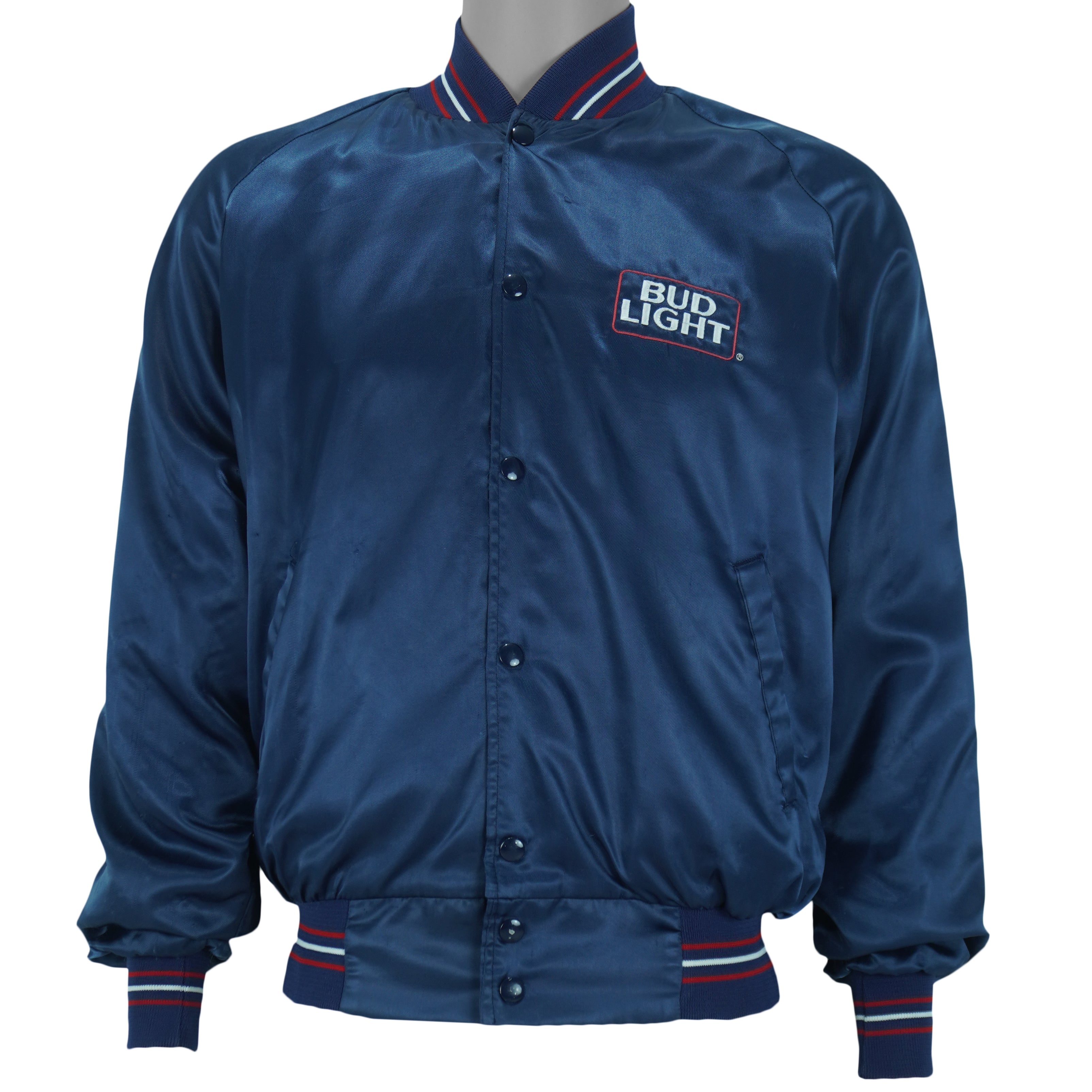 Budweiser - Bud Light Satin Jacket 1990s Medium