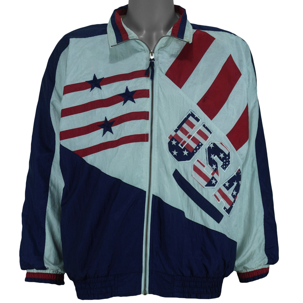 Vintage (Lavon) - Team USA Stars & Stripe Windbreaker 1990s Large vintage retro