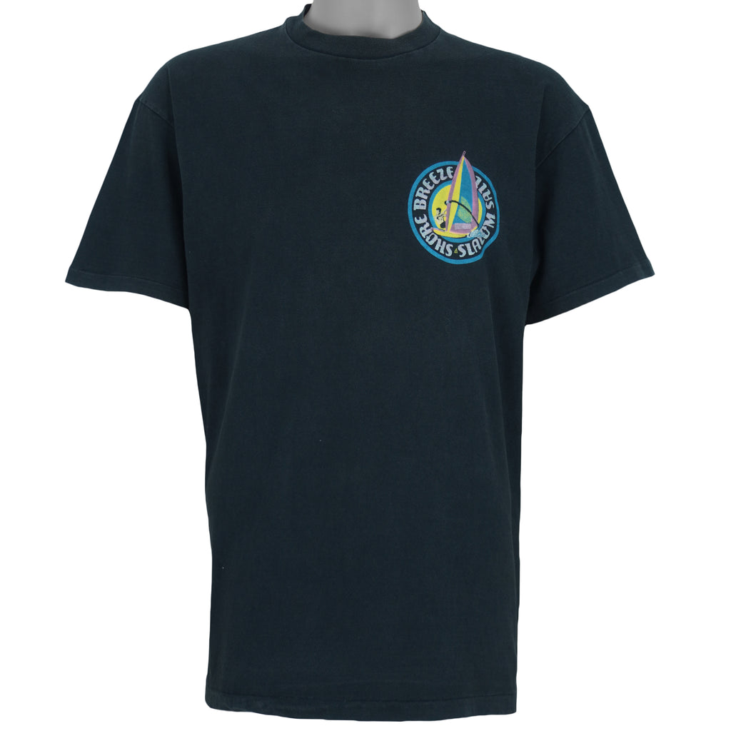 Vintage (Hanes) - Wind Surf Single Stitch T-Shirt 1990s Large vintage retro