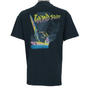 Vintage (Hanes) - Wind Surf Single Stitch T-Shirt 1990s Large vintage retro