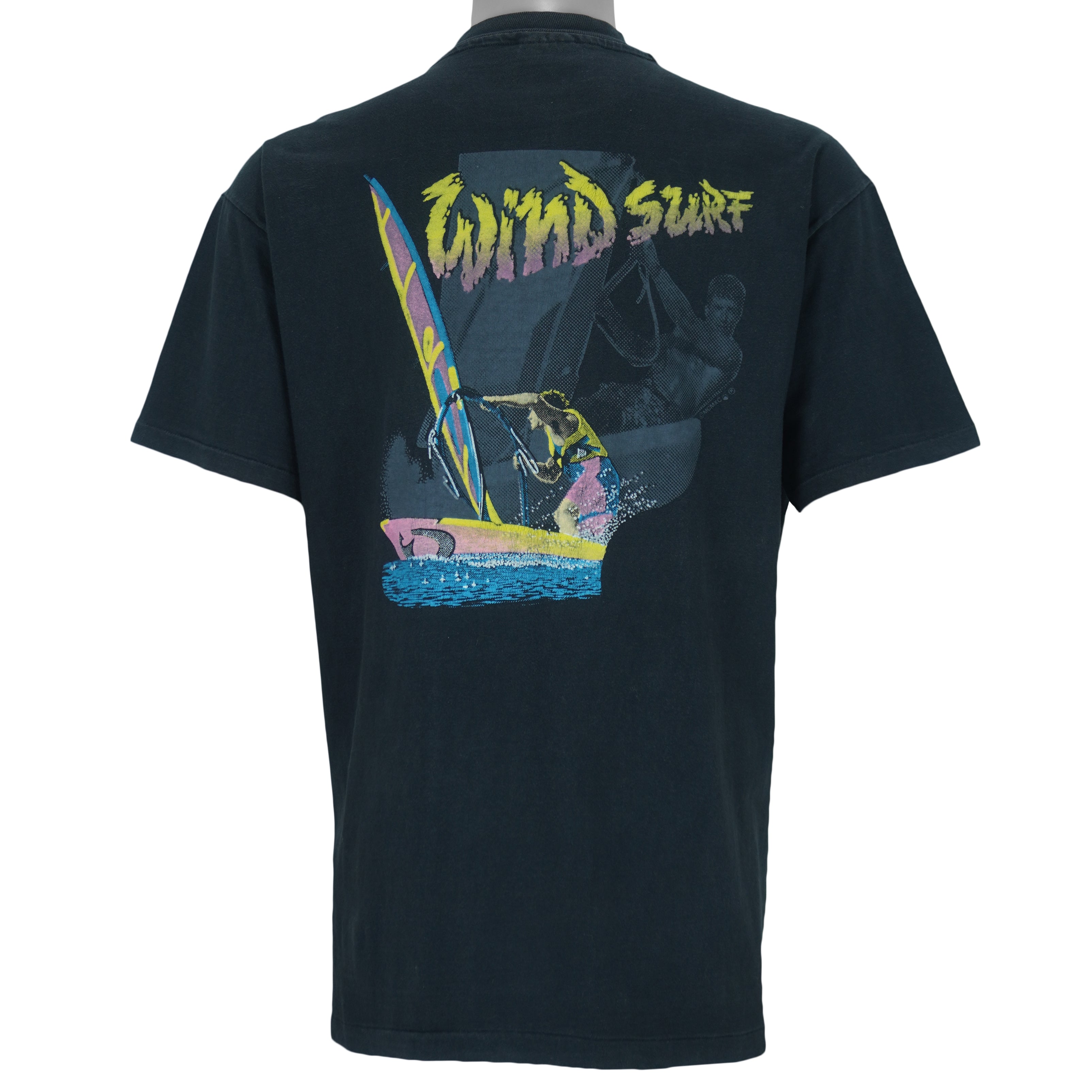 Vintage (Hanes) - Wind Surf Single Stitch T-Shirt 1990s Large vintage retro