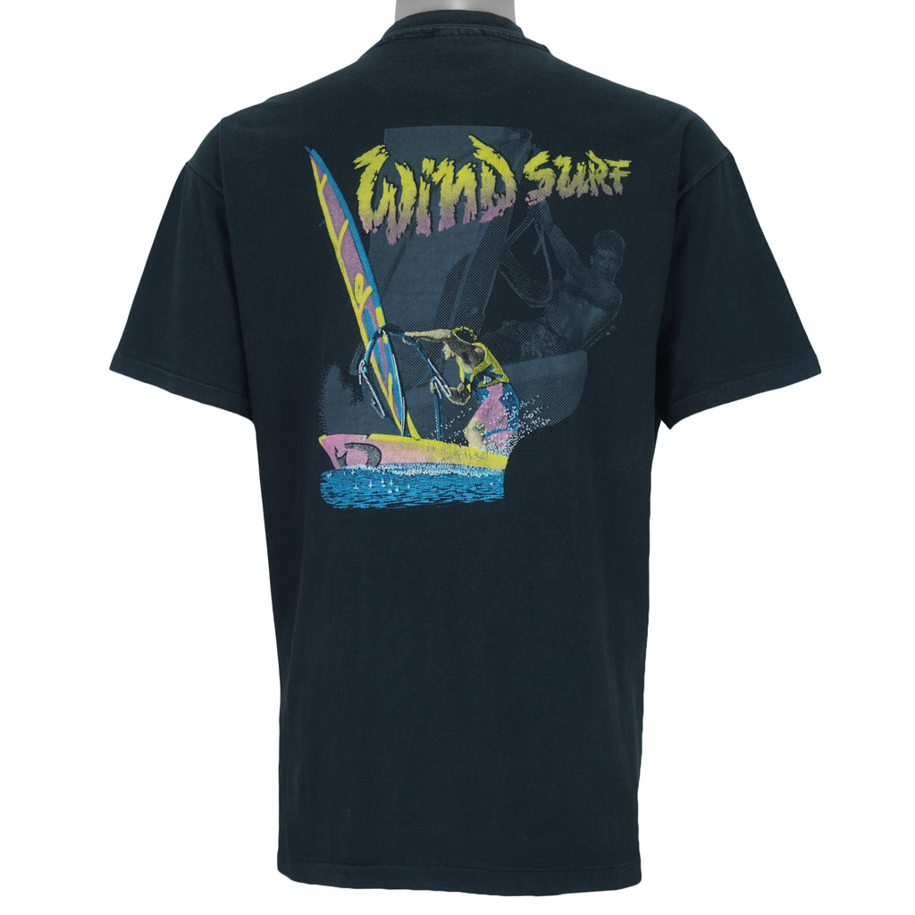 Vintage (Hanes) - Wind Surf Single Stitch T-Shirt 1990s Large vintage retro