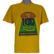 NCAA - West Virginia Mountaineers 100 Years T-Shirt 1991 Medium vintage retro football college