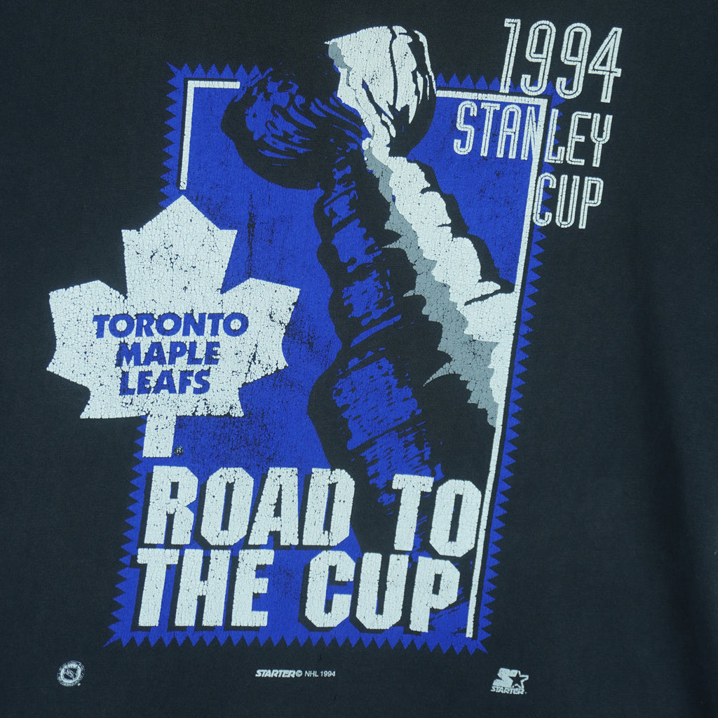 Starter - Toronto Maple Leafs Road To The Stanley Cup T-Shirt 1994 Large vintage retro hockey