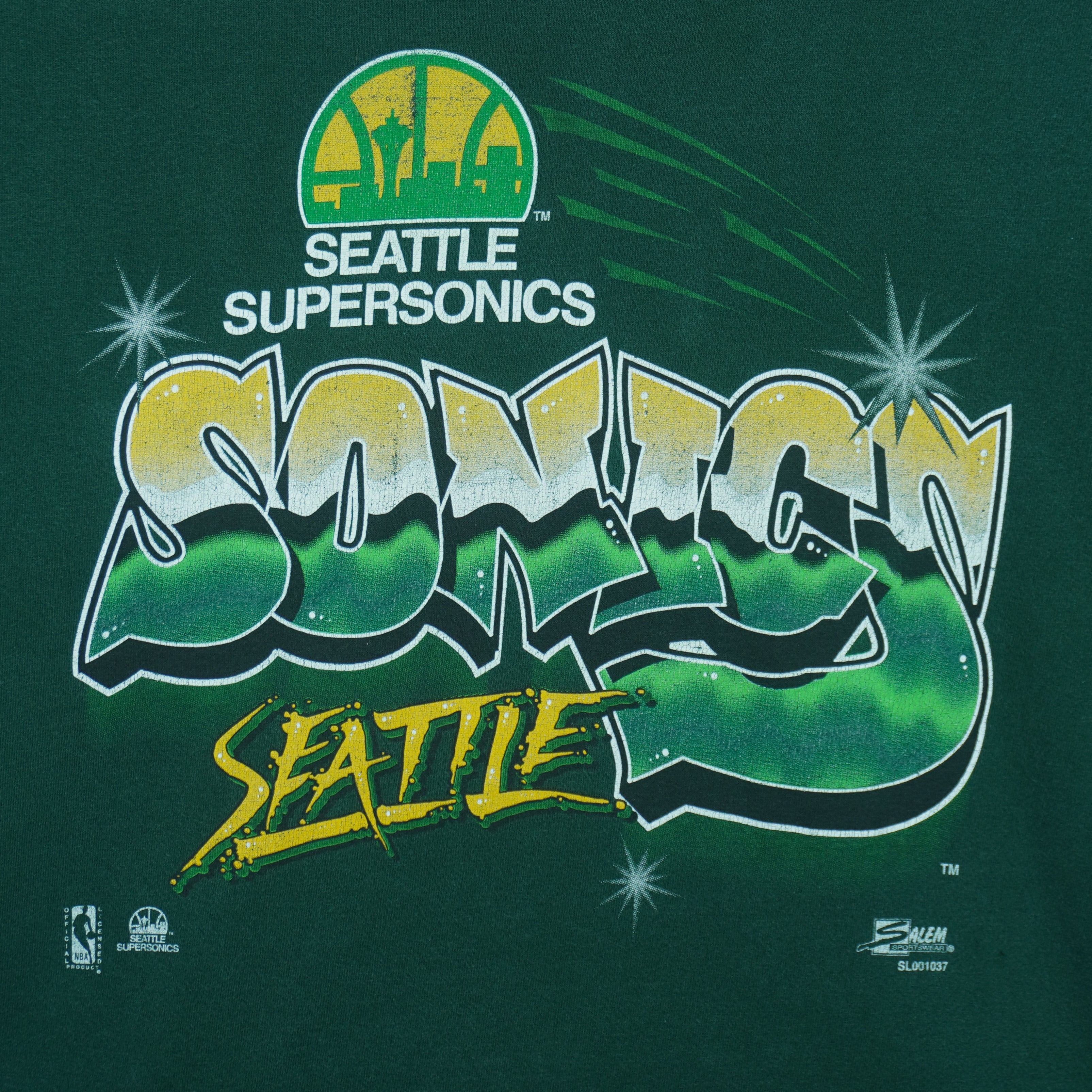 NBA (Salem) - Seattle SuperSonics T-Shirt 1990s X-Large vintage retro basketball