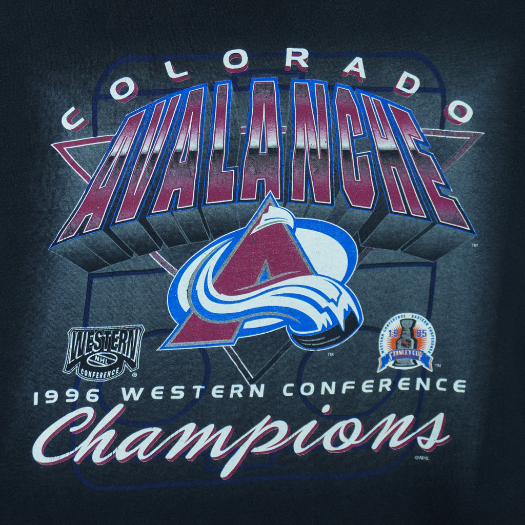 NHL - Colorado Avalanche Stanley Cup Champions T-Shirt 1996 Medium vintage retro hockey