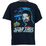 Vintage (Paramount Picture) - Star Trek The Next Generation Commander William Riker T-Shirt 1991 X-Large