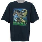 Vintage (Thundersportswear) - Running Horses Single Stitch T-Shirt 1990s XX-Large vintage retro