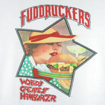 Vintage - Fuddruckers "World's Greatest Hamburger" Graphic T-Shirt 1990s Medium Vintage Retro