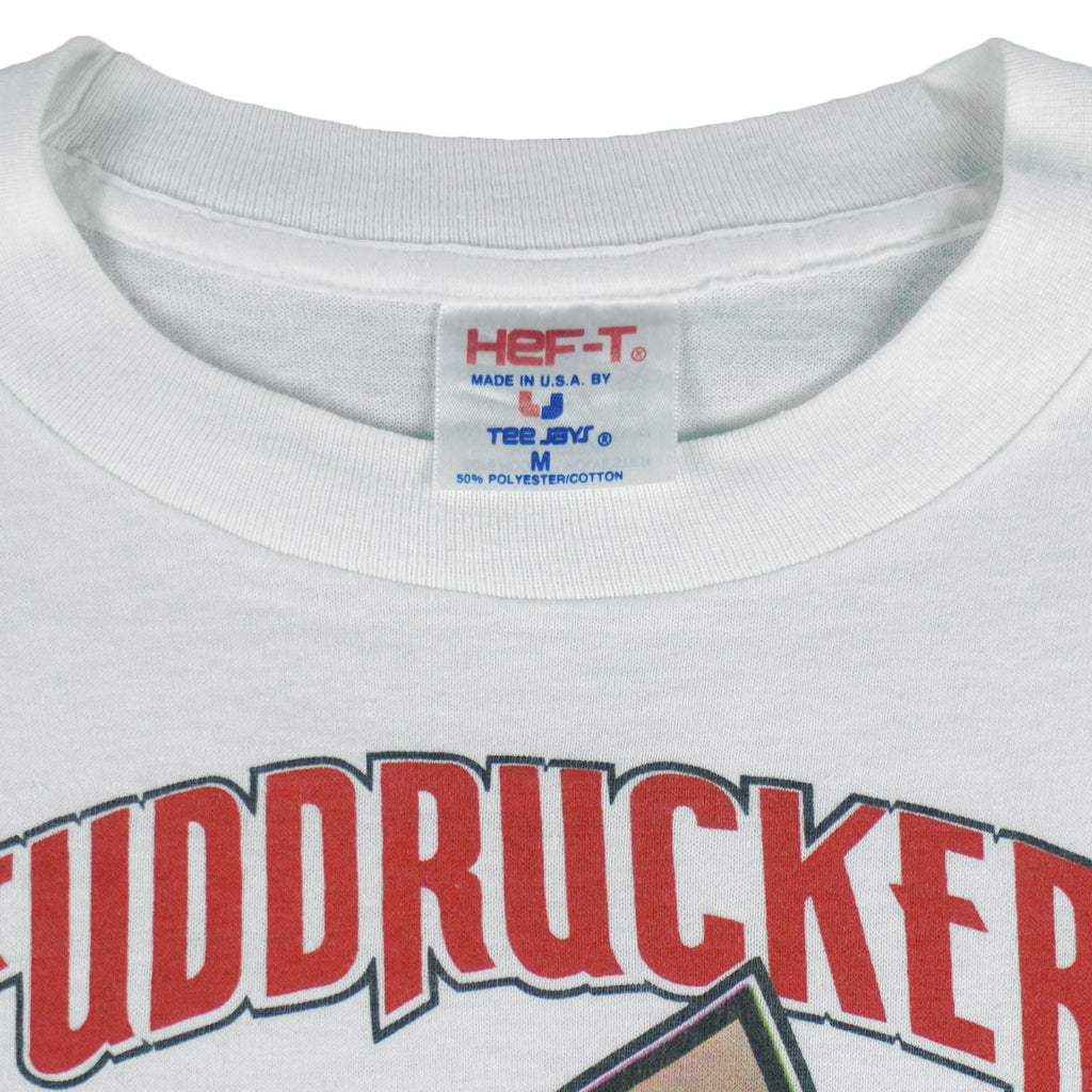 Vintage - Fuddruckers "World's Greatest Hamburger" Graphic T-Shirt 1990s Medium Vintage Retro