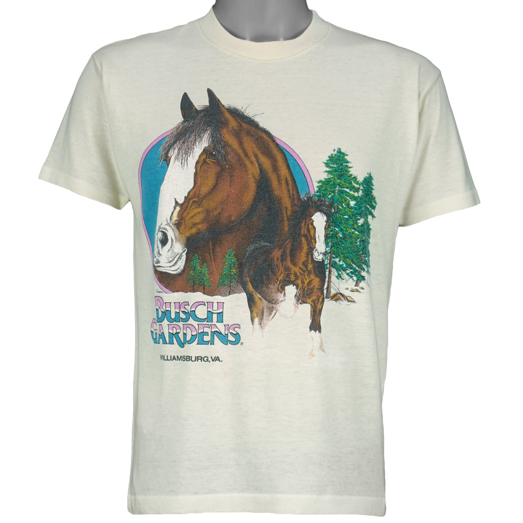 Vintage (Signal) - Busch Gardens Williamsburg Horse Graphic T-Shirt 1990s Large Vintage Retro