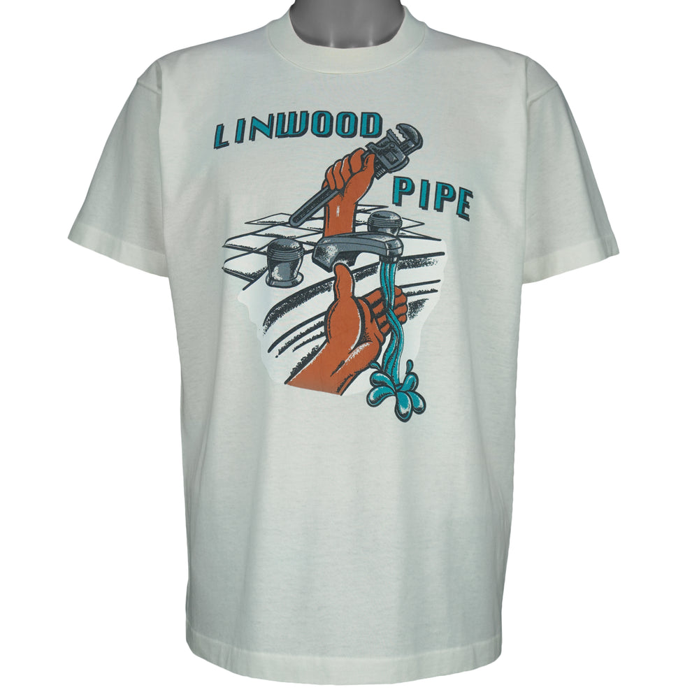 Vintage - Linwood Pipe & In-Sink-Erator model 77 Graphic T-Shirt 1990s Large Vintage Retro
