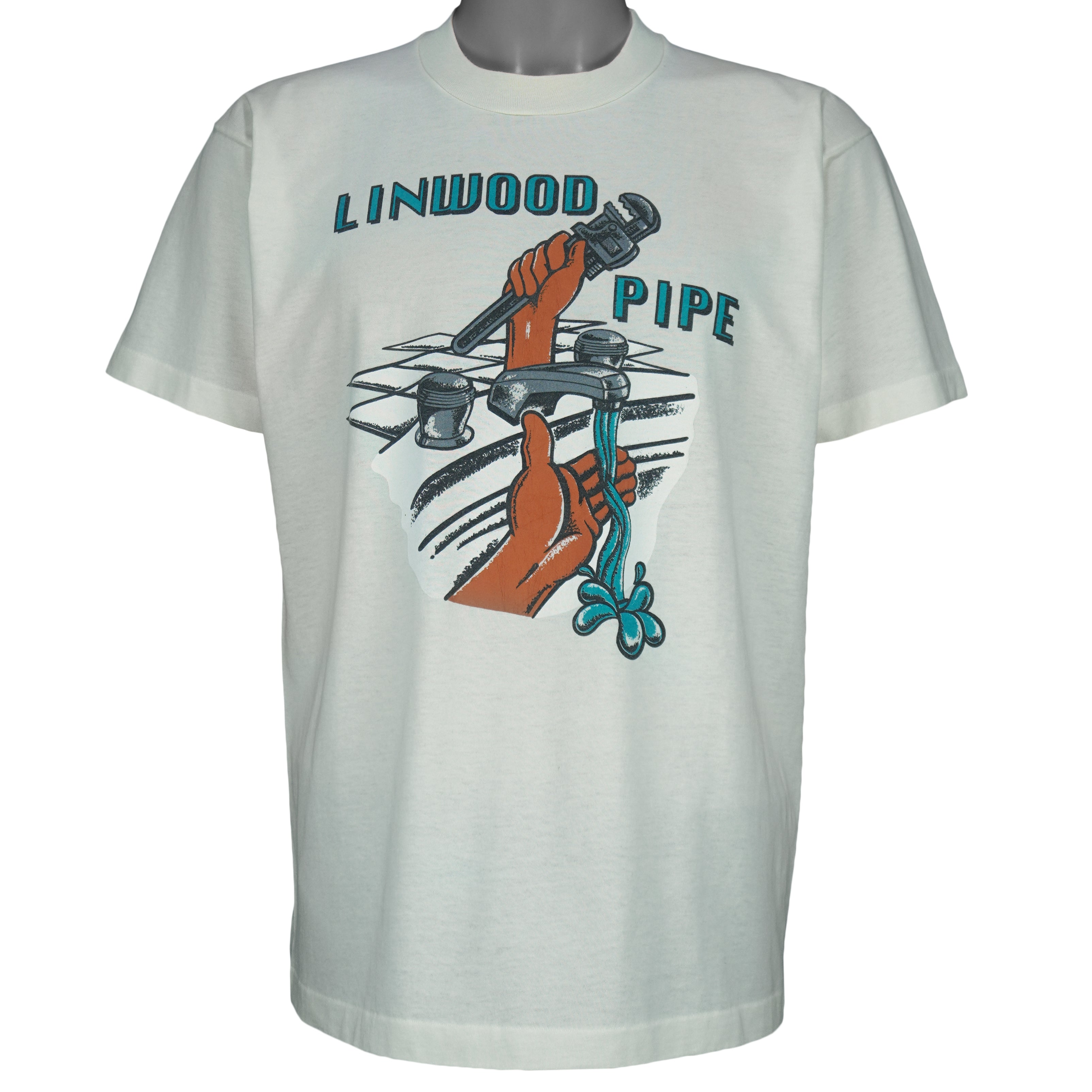 Vintage - Linwood Pipe & In-Sink-Erator model 77 Graphic T-Shirt 1990s Large Vintage Retro
