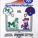 NCAA (Lee) - Marshall Thundering Herd vs. Ole Miss Rebels T-Shirt 1997 Large Vintage Retro