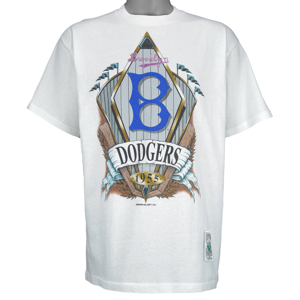 Starter - Brooklyn Dodgers 1955 World Series T-Shirt Large Vintage Retro Baseball