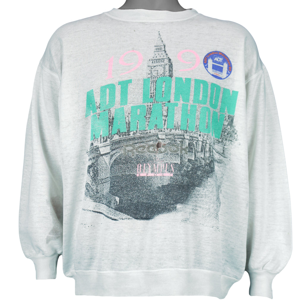 Vintage (Reebok) - ADT London Marathon Olympus Sport Sweatshirt 1990 Medium Vintage Retro