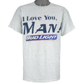 Budweiser (Delta) - Bud Light I Love You Man Single Stitch T-Shirt 1995 Large Vintage Retro