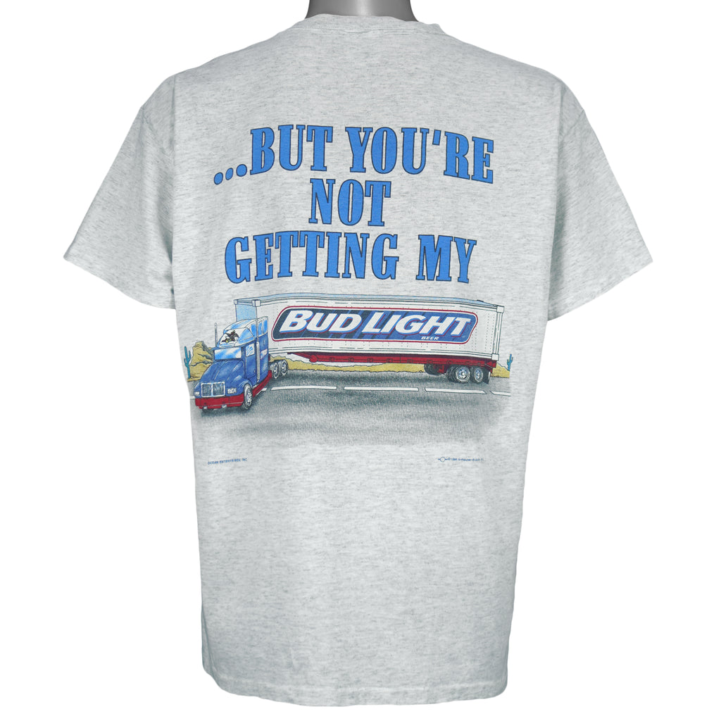 Budweiser (Delta) - Bud Light I Love You Man Single Stitch T-Shirt 1995 Large Vintage Retro