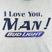 Budweiser (Delta) - Bud Light I Love You Man Single Stitch T-Shirt 1995 Large Vintage Retro