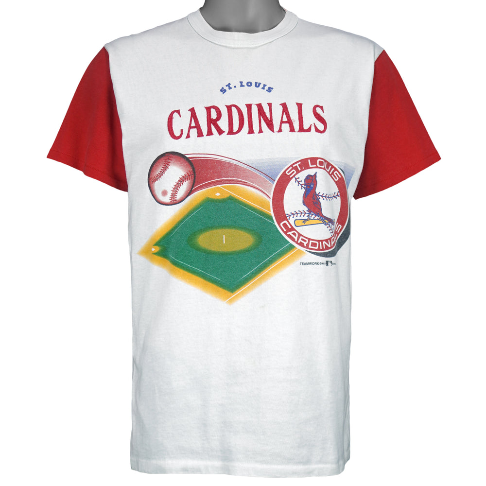 MLB (Teamwork) - St. Louis Cardinals Baseball T-Shirt 1994 Medium Vintage Retro Baseball
