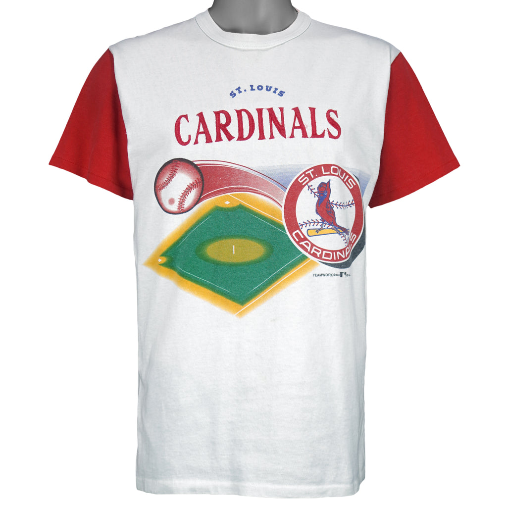 MLB (Teamwork) - St. Louis Cardinals Baseball T-Shirt 1994 Medium Vintage Retro Baseball