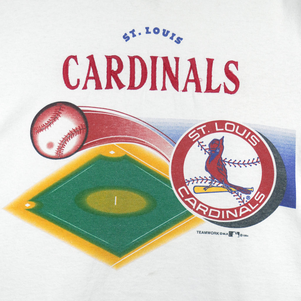MLB (Teamwork) - St. Louis Cardinals Baseball T-Shirt 1994 Medium Vintage Retro Baseball