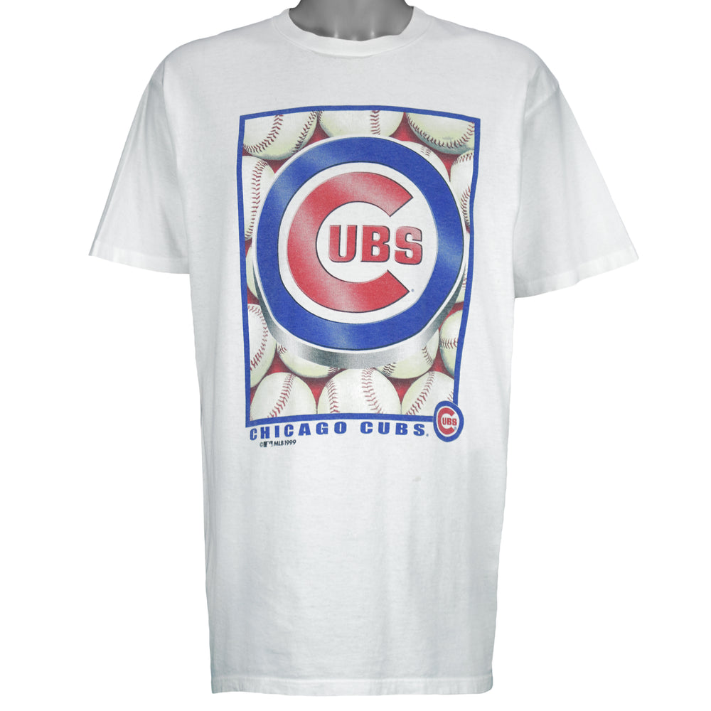 MLB (Concepts) - Chicago Cubs Big Logo Baseball T-Shirt 1999 X-Large Vintage Retro Baseball