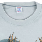 Vintage (Jerzees) - "Beer?" Bear-Deer Single stitch T-Shirt 1990s Large Vintage Retro