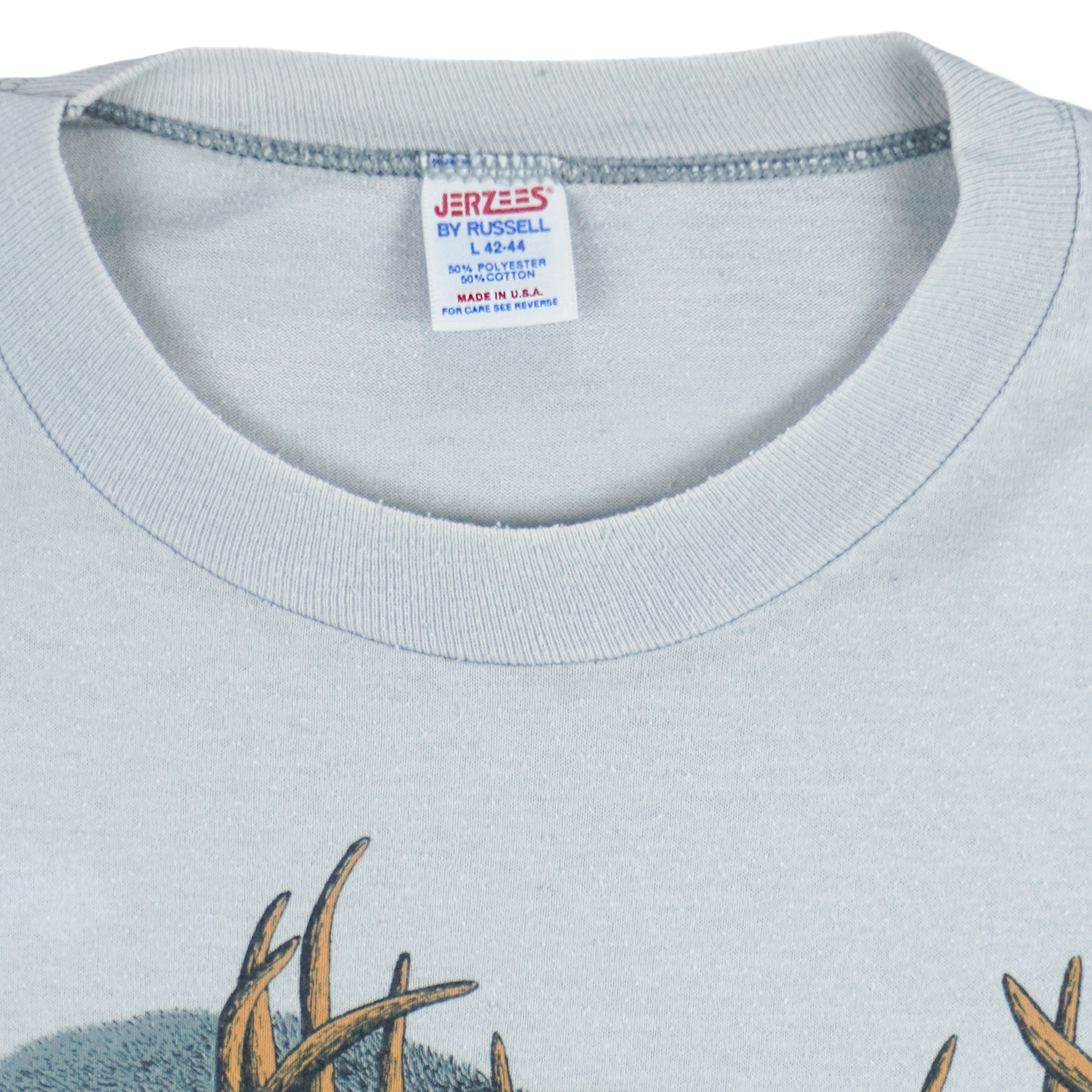 Vintage (Jerzees) - "Beer?" Bear-Deer Single stitch T-Shirt 1990s Large Vintage Retro