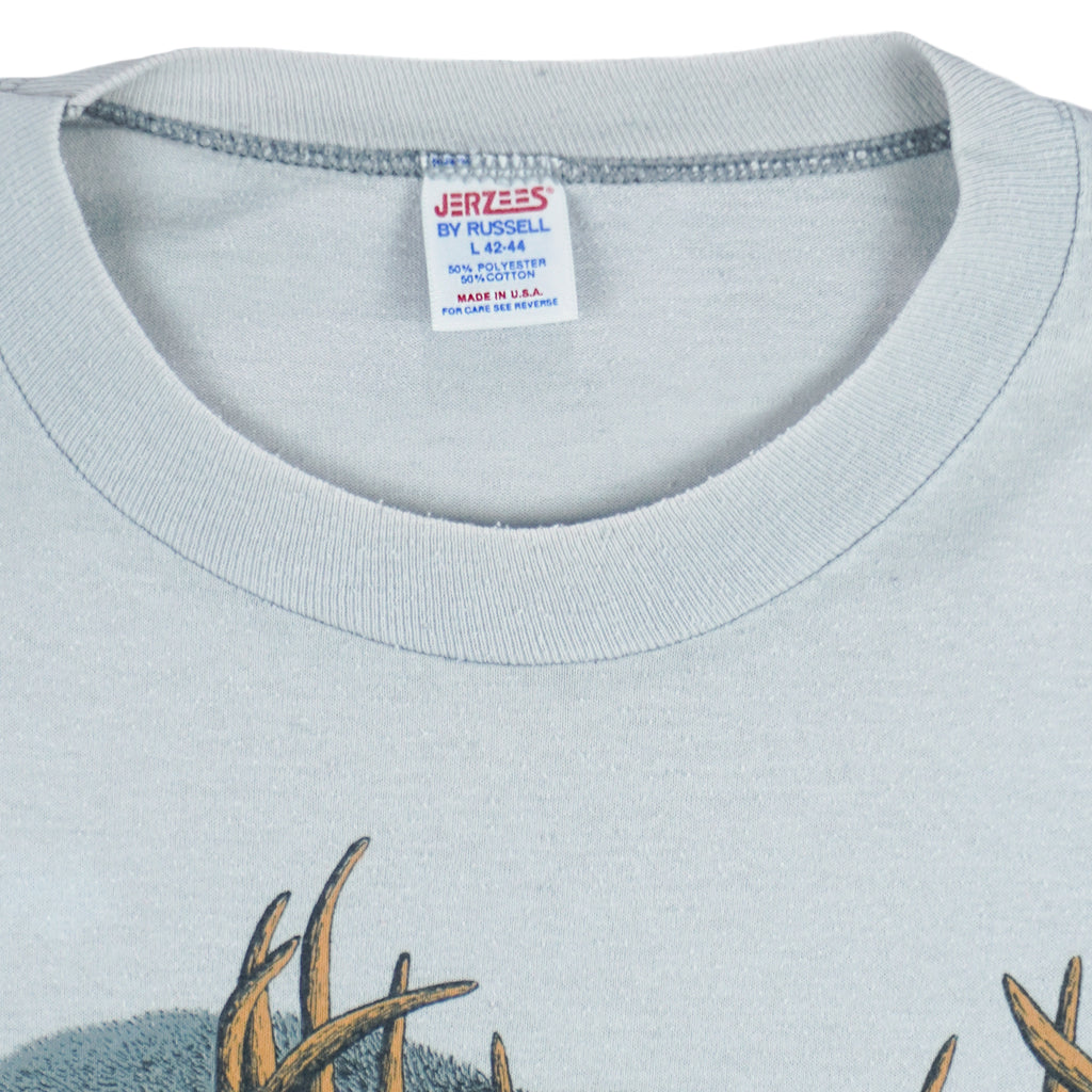 Vintage (Jerzees) - "Beer?" Bear-Deer Single stitch T-Shirt 1990s Large Vintage Retro