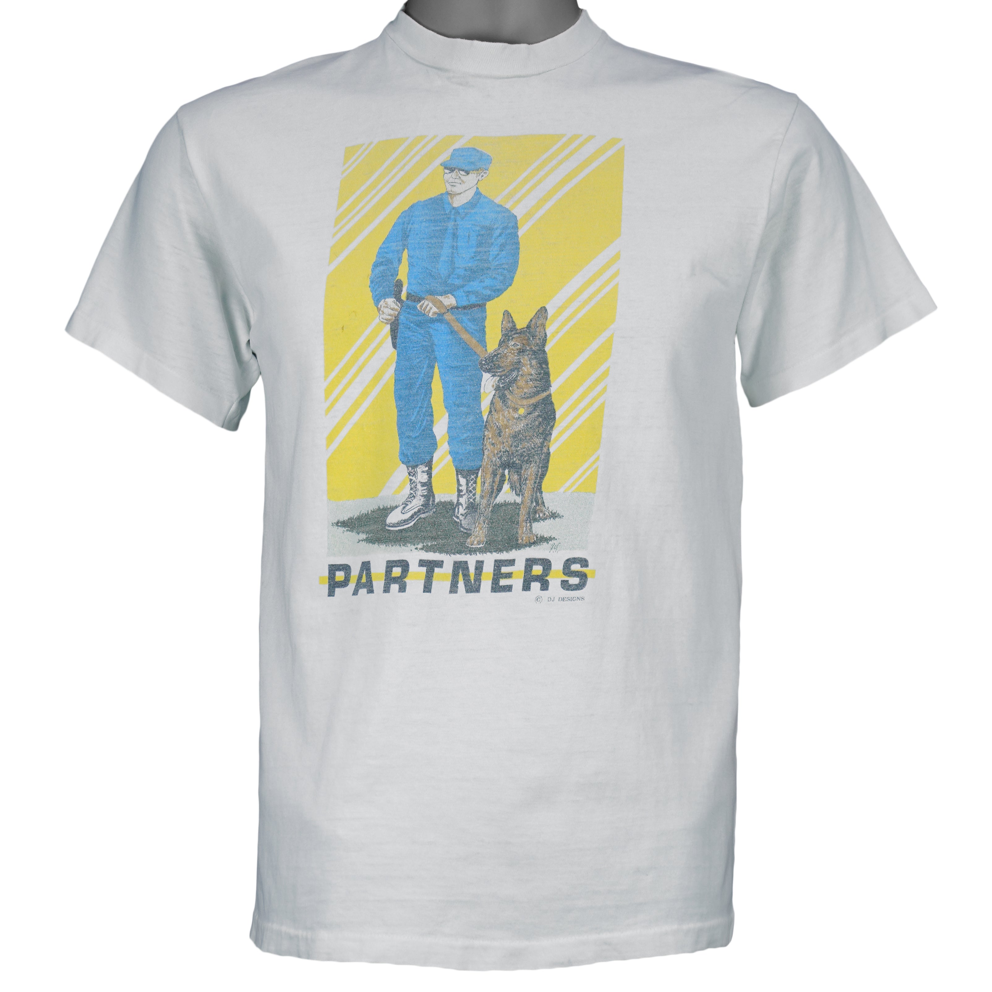 Vintage (Hanes) - Partners Dog Handler Single Stitch T-Shirt 1990s Medium Vintage Retro