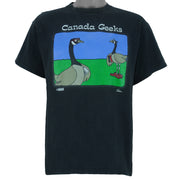 Vintage (Tultex) - Canada Geeks Cartoon Goose T-Shirt 1990s Large Vintage Retro