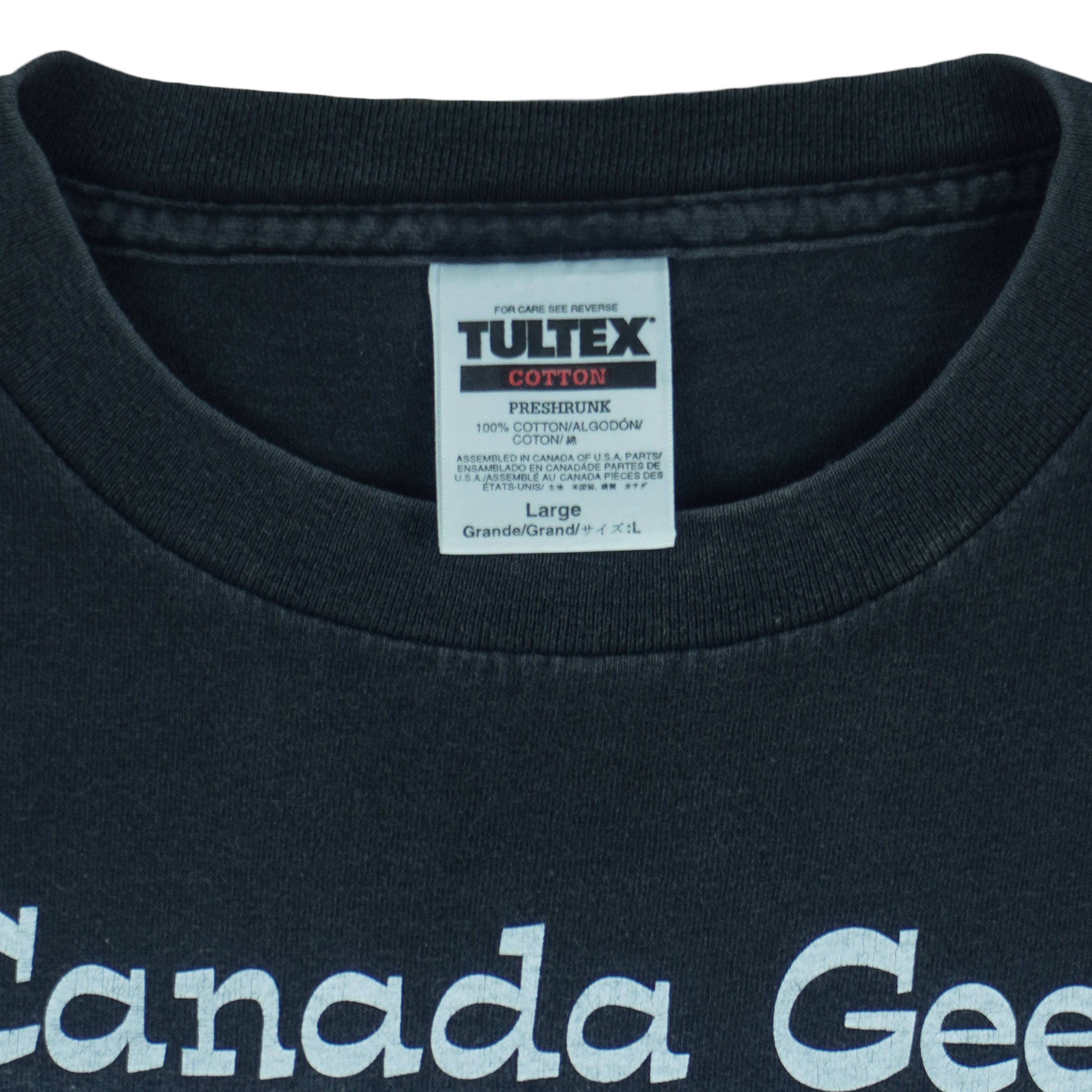 Vintage (Tultex) - Canada Geeks Cartoon Goose T-Shirt 1990s Large Vintage Retro